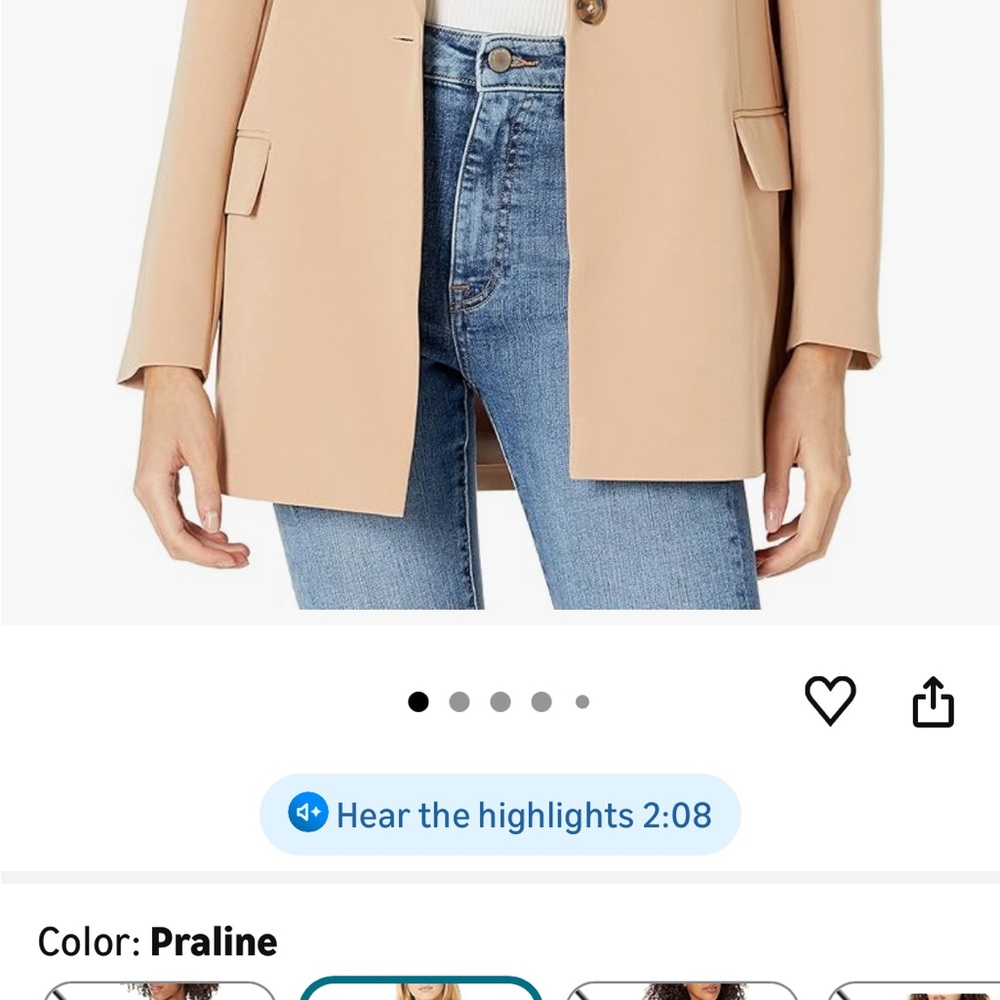 Women's Tan Blazer color: Praline - Picture 12 of 13